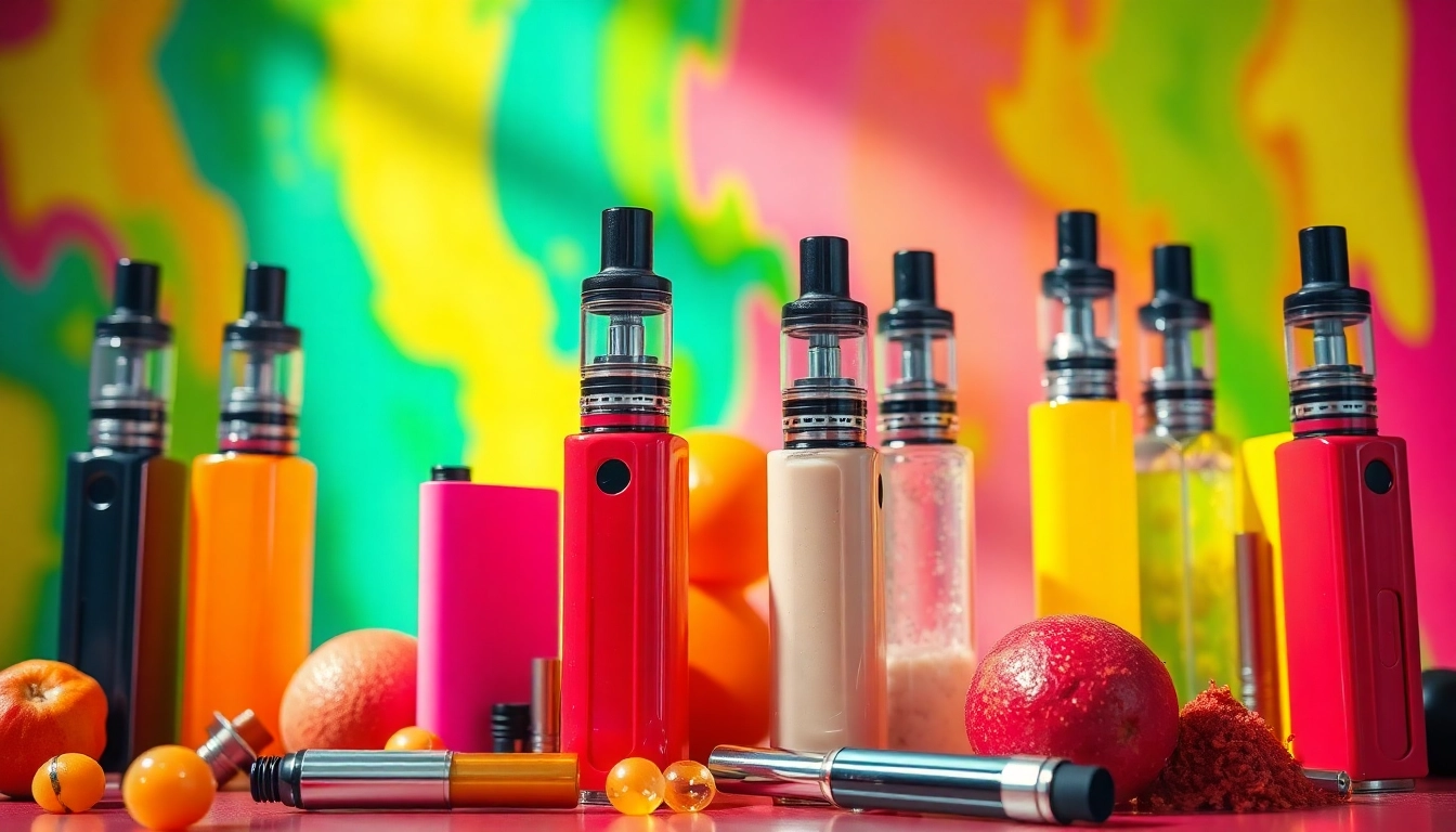 Showcasing dummy vapes in various vibrant colors and flavors, enticing consumers with their unique designs.