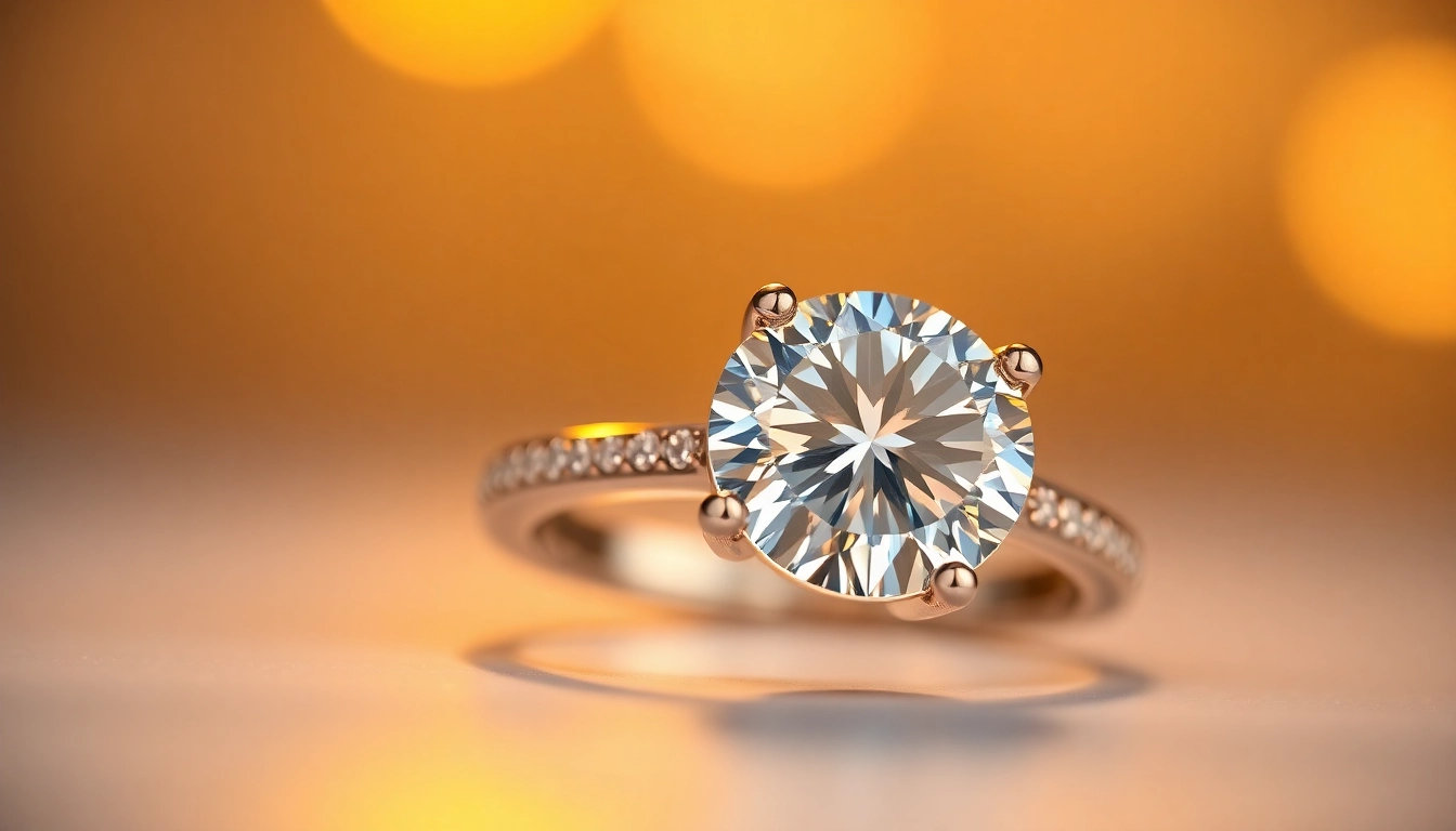 Admire this exquisite 2 Carat Engagement Ring with its brilliant cut diamond and detailed settings.