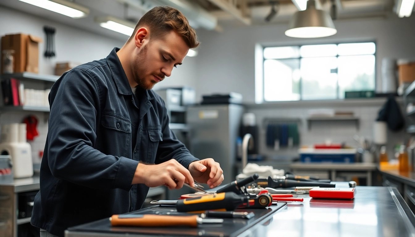 Fixing an open air merchandiser during repair work while ensuring optimal safety and efficiency.