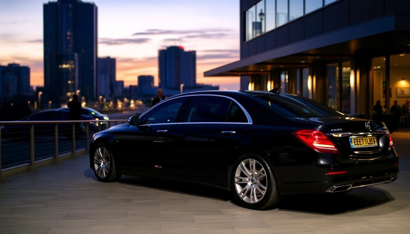 Experience luxury private car service Johannesburg with our stylish black sedan waiting for you.