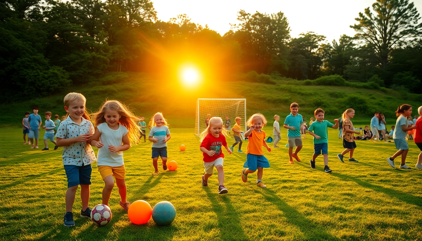 Children enjoying games and activities at a wildfire event in Perth, showcasing excitement and joy.
