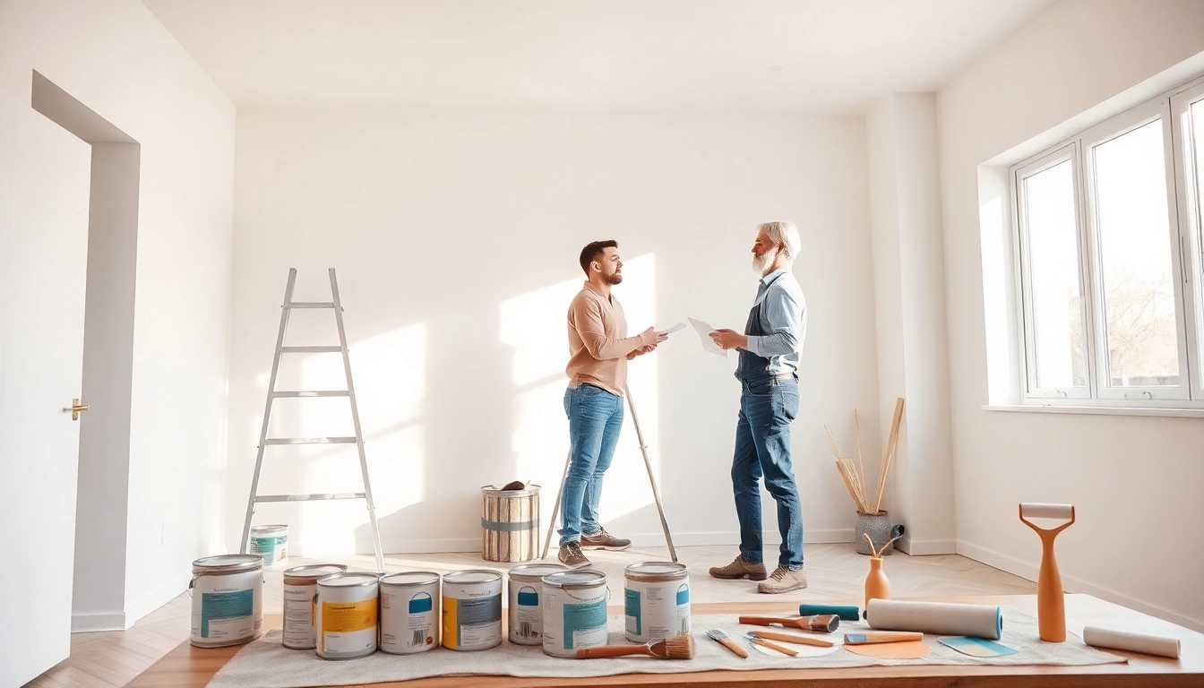 Find reliable drywall painting contractors near me providing expert services in a modern home.