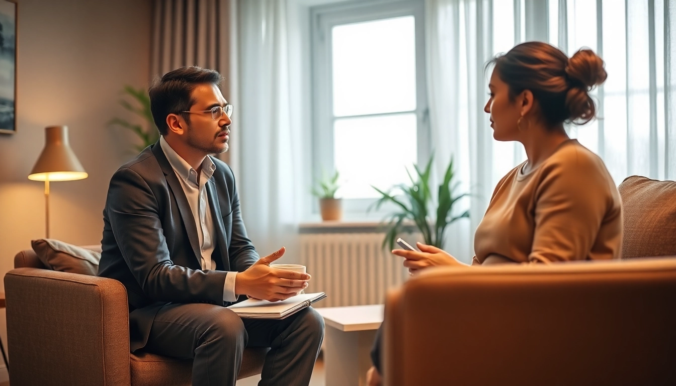 Engaging scene of therapy for those dealing with depression, highlighting empathy and support.