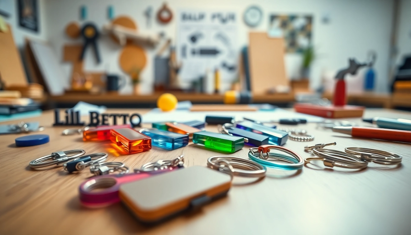 Showcase of customized key chains highlighting unique designs and vibrant colors.