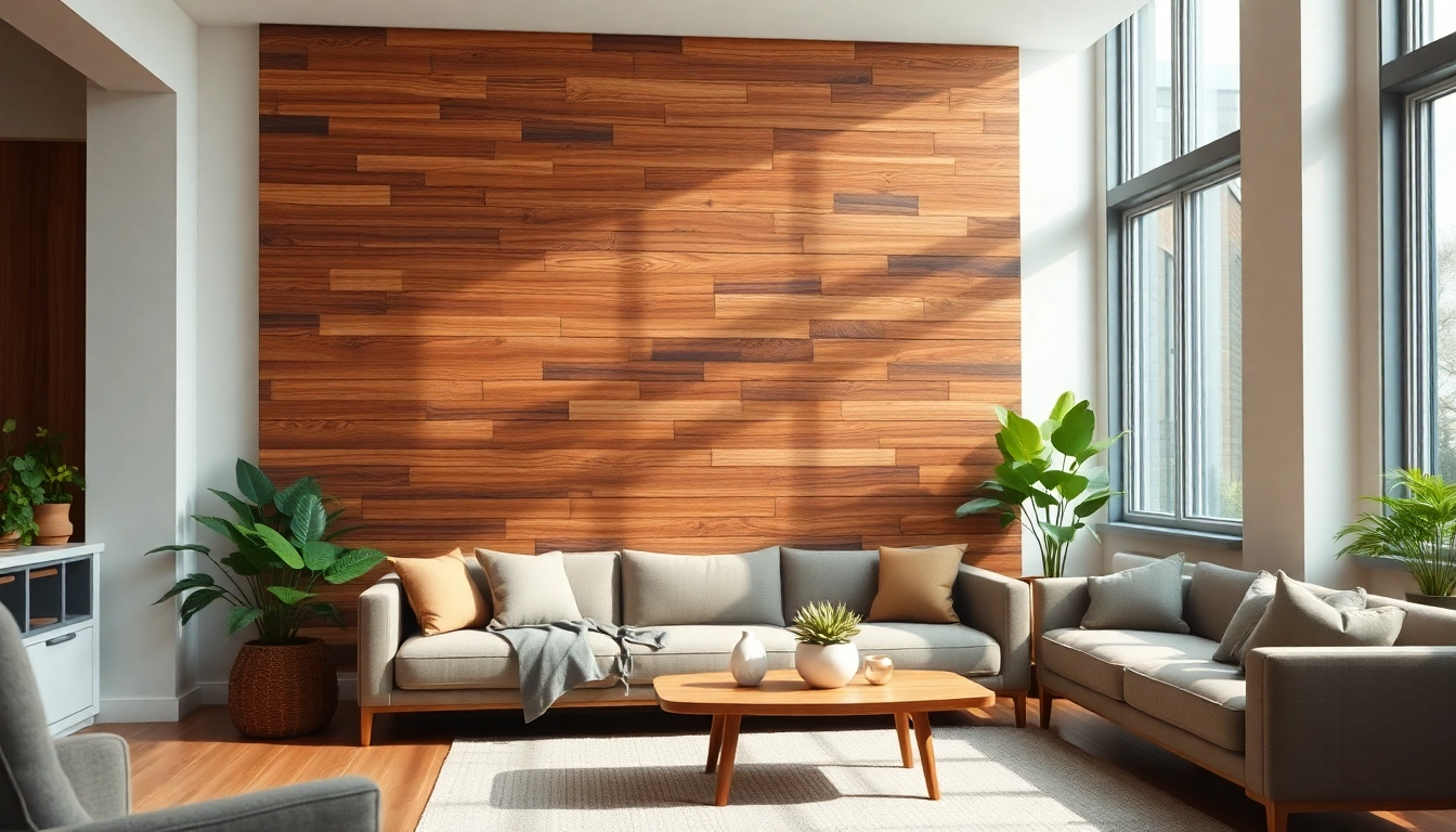 Transform a space with a stylish diy wood slat wall, featuring rich textures and warm tones in a modern living room.
