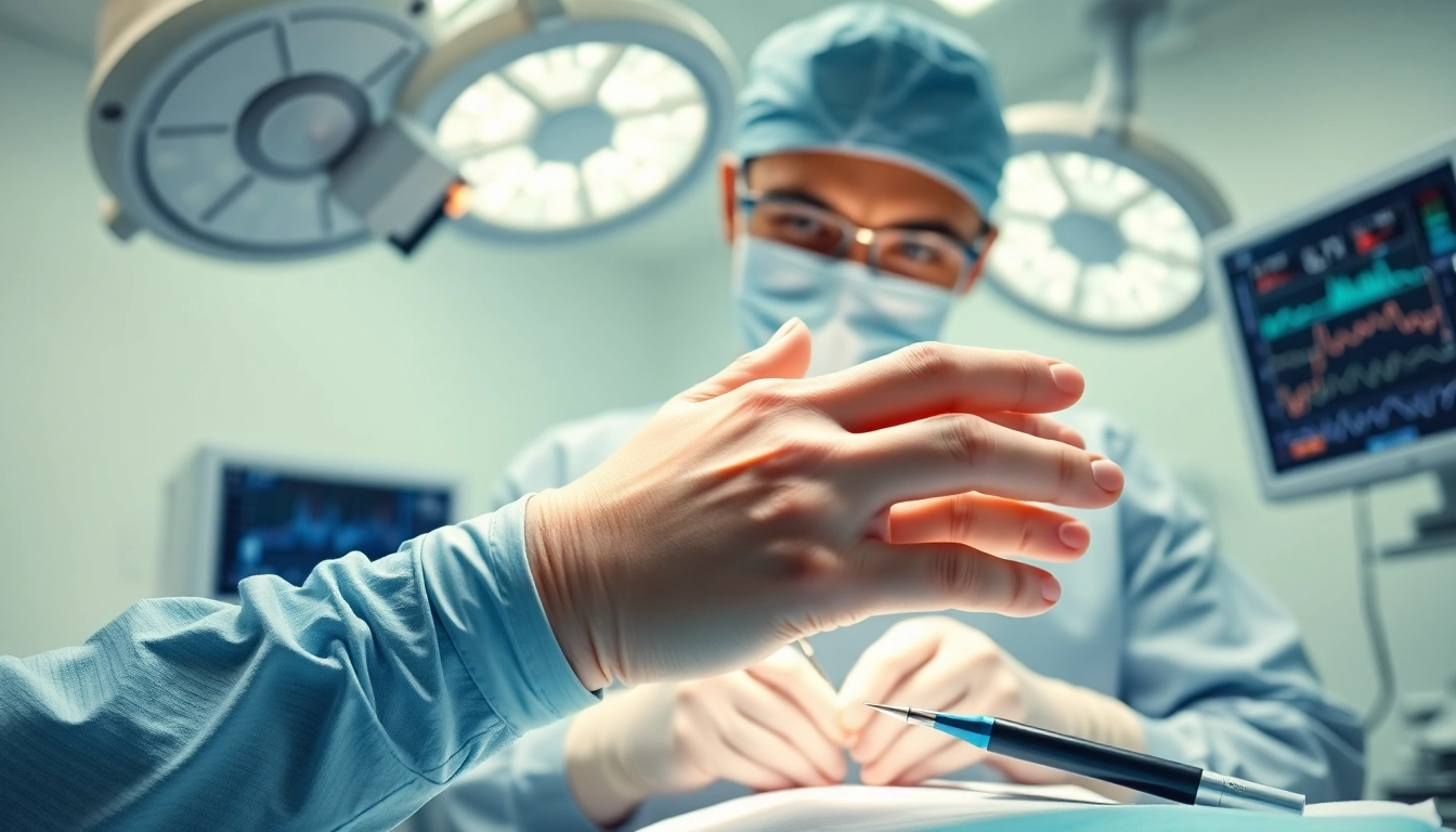 Behandlung in der Handchirurgie Braunschweig von einem erfahrenen Chirurgen mit modernen Instrumenten.