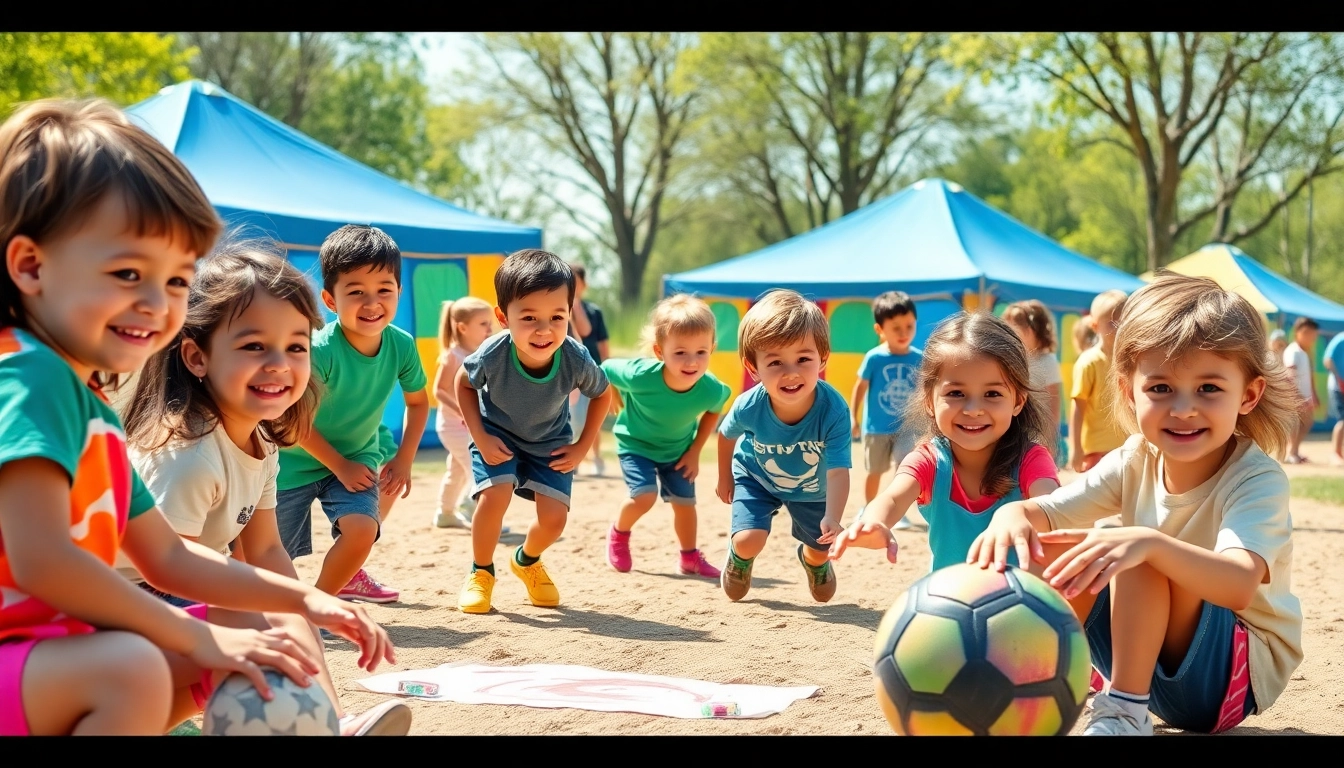 Children participating in fun activities at holiday camps under the sun